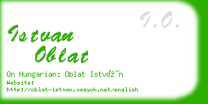 istvan oblat business card